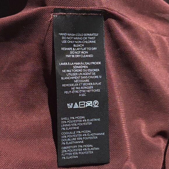 Anthropologie Ruched Mock-Neck Knit Dress Size XL Cocoa Plum - Picture 6 of 6